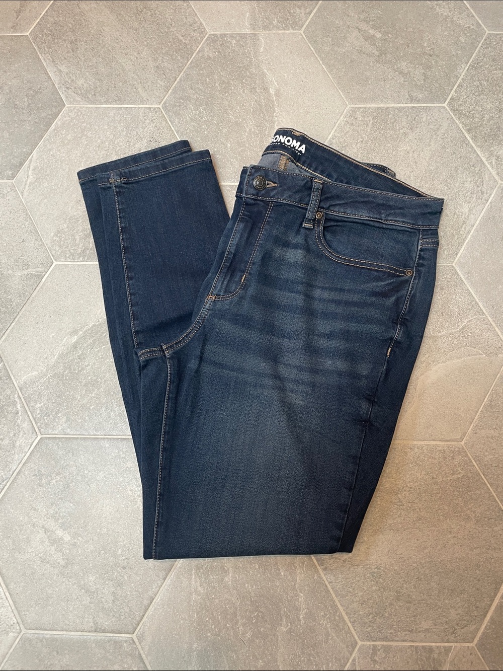 Sonoma Goods For Life Curvy Skinny Jeans | Size 14R | Dark Wash Denim